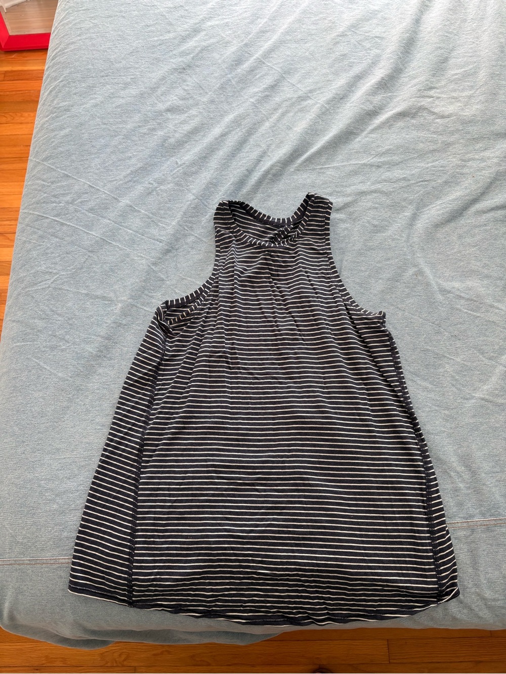 lululemon athletica Black & White Striped High-Neck Tank